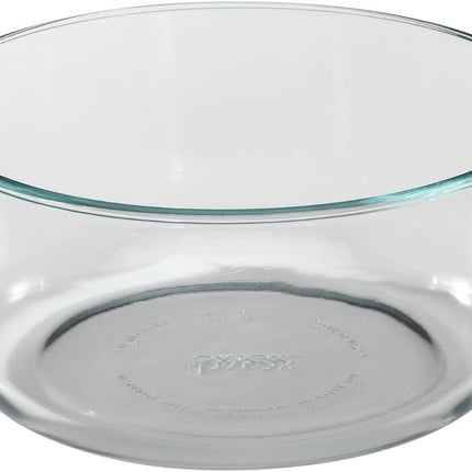 Pyrex Storage Plus 7-Cup Round Glass Food Storage Dish, Blue Cover, Pack of 2 Made in the USA