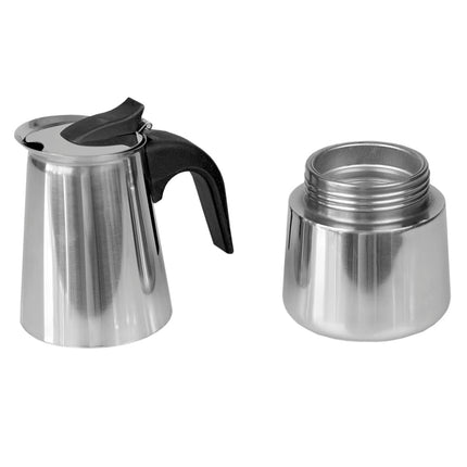 Home Basics EM00249 4 Cup Stainless Steel Espresso Maker, Silver,