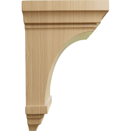 Ekena CORW03X03X06JECH 3 1/2-Inch Width x 3 3/4-Inch Depth x 6-Inch Height Mini Jefferson Wood Corbel - Cherry
