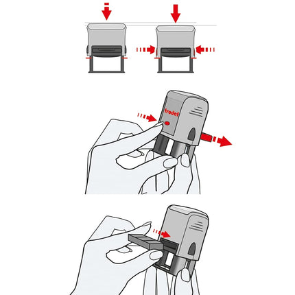 Trodat Printy 4612 Replacement Ink Pad - Red (Pack of 2)