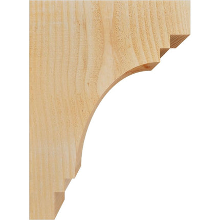 Ekena Millwork COR04X12X16PEC00RDF Pescadero Rough Sawn Corbel, 4" Width x 12" Depth x 16" Height, Douglas Fir