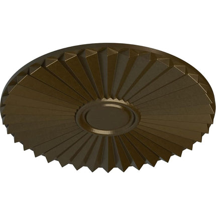 19 3/4"OD x 1 3/8"P Shakuras Ceiling Medallion (For Canopies up to 5"), Hand-Painted Brass