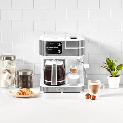 Cuisinart Coffee Center Barista Bar 4-in-1 Coffee Maker, Single-Serve Pods Compatible, Coffeemaker, Three Brewing Sizes, SS-4N1W, White