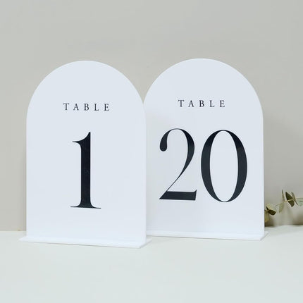JINMURY White Arch Table Numbers for Wedding, 20 P
