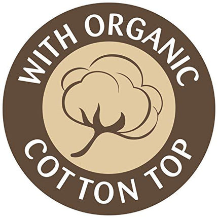Sealy Cubrecolchón Impermeable y Refrescante de Algodón Orgánico, Ajustable para Cama de Niño Pequeño y Cuna de Bebé, Silencioso, Lavable a Máquina y Apto para Secadora, 52" x 28" - Blanco