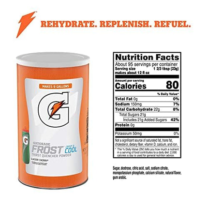 Gatorade Thirst Quencher Powder, Glacier Cherry, oz Canister