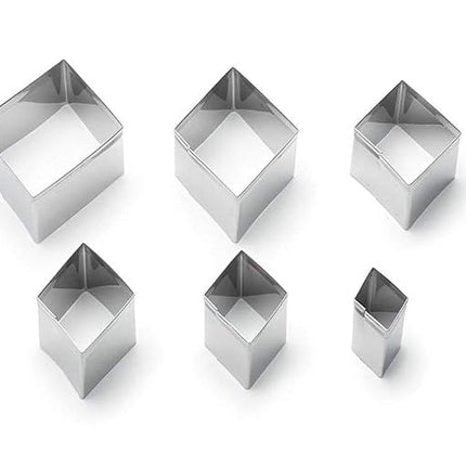 Fox Run 3612 Diamond Cookie Cutter Set, Stainless Steel, 6-Piece