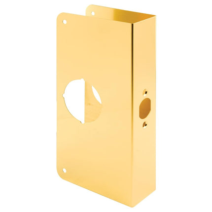 Prime-Line Products U 9548 1-3/4-Inch Thick by 2-3/8-Inch Backset 2-1/8-Inch Bore Non-Recessed Door Rein Forcer, Brass