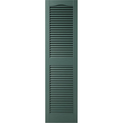 Ekena Millwork LL1C12X02400BD 12" W x 24" H Open Shutters with Center Slits Lifetime Vinyl Top with Fastener (Pair) Bordeaux