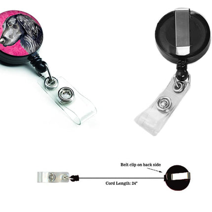 Caroline's Treasures Pink Flat Coated Retriever Retractable Badge Reel, Multicolor (LH9366PKBR)