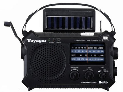 Kaito KA500IP-BLK Voyager Solar/Dynamo AM/FM/SW NO