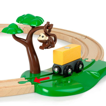 BRIO World Safari Train Set for Kids Age 3 Years Up - Wooden Railway Expansions and Accessories