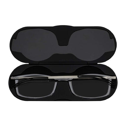 ThinOptics Rectangular Reading Glasses, Regular Case/Rectangle Clear, 2.00