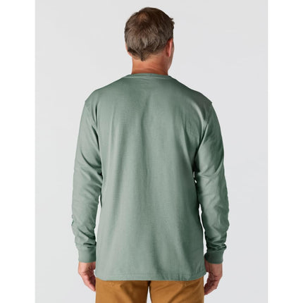 Carhartt Men's Loose Fit Heavyweight Long-sleeve Logo Sleeve Graphic T-shirt, Green Slate, XXL
