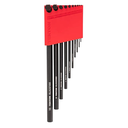 TEKTON Flat End Hex L-Key Set with Holder, 10-Piece (1.3-10 mm, Common Sizes) | KLX91204