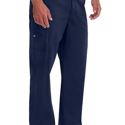 Dickies Men's Pull-On Pant with 7 Pockets Elastic Waistband with Button Closure 81006, Ceil Blue, Medium