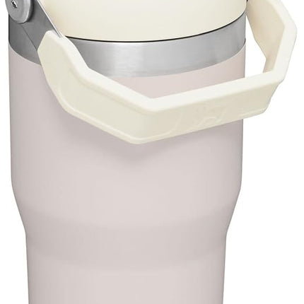 STANLEY IceFlow Stainless Steel Tumbler with Straw - Vacuum Insulated Water Bottle for Home, Office or Car Reusable Cup Leak Resistant Flip Cold 12 Hours Iced 2 Days (Rose Quartz)