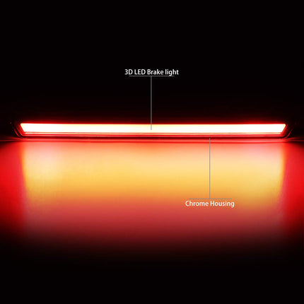 DNA MOTORING 3BL-GMCD15-3D-LED-CH 3D LED Bar Tube 3rd Third Tail Brake Light Replacement