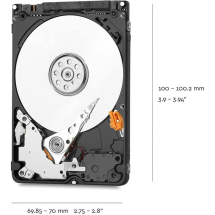 WD Blue 2TB Mobile 2.5" Internal Hard Drive, 5400 RPM Class, SATA 6 GB/s, 128MB Cache, 2 Year Warranty
