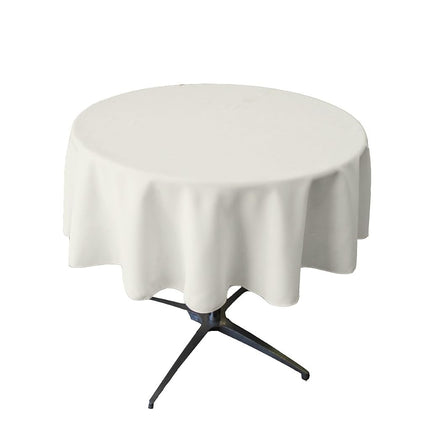 LA Linen Polyester Poplin Round Tablecloth, 58", W