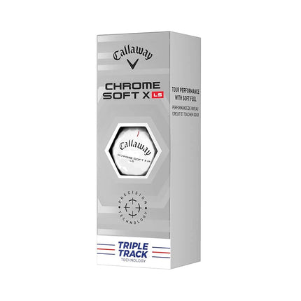 Callaway Golf Chrome Soft X LS Golf Balls (2022 edition),White,Triple Track