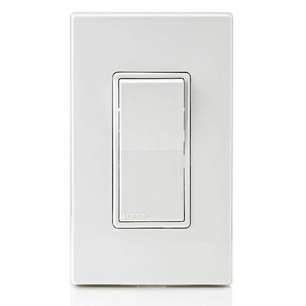 Leviton 15 Amp, 120/277 Volt, Decora Rocker Single-Pole AC Quiet Switch, Residential Grade, Grounding, 5601-2W, White
