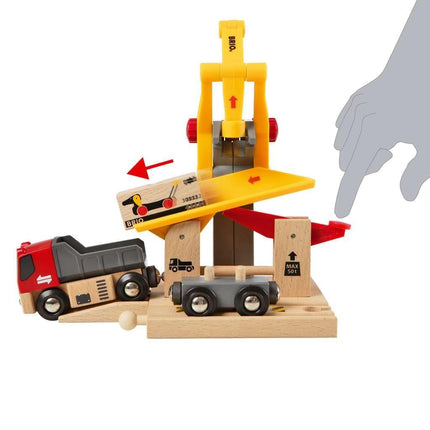 BRIO World Freight Goods Station for Kids Age 3 Years Up - Wooden Railway Train Accessories and Add Ons
