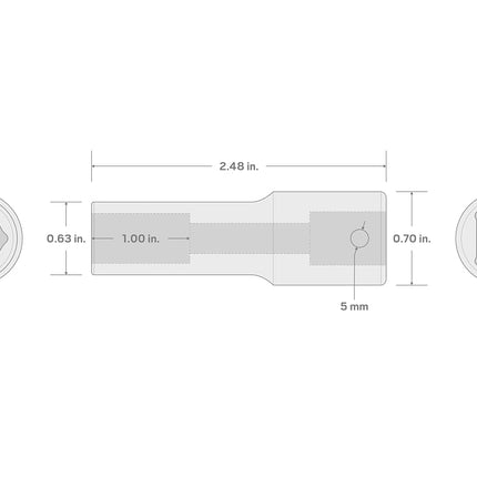 TEKTON Vaso de impacto de 3/8 pulgadas x 10 mm de profundidad y 6 puntas | SID13110