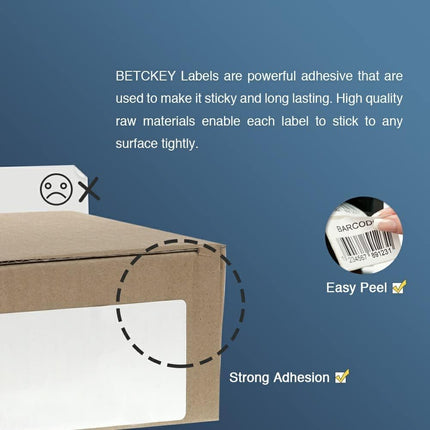 BETCKEY - Compatible Square Labels Replacement for Brother DK-1221 (0.9 in x 0.9 in), Use with Brother QL Label Printers [10 Rolls/10000 Labels]