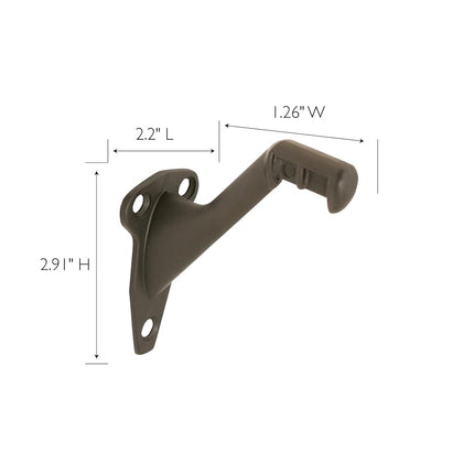 Design House 182014 Standard Handrail Bracket, Pack of 5, Steel and Zinc Construction, Oil Rubbed Bronze