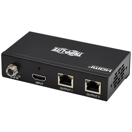 Tripp Lite HDMI Over Ethernet Cat6 Splitter 2-Port - Up to 230 feet or 70.1 Meters - 4K 60Hz Video, HDR, 4:4:4, PoC, HDCP 2.2, TAA Compliant (B127A-002-BH)
