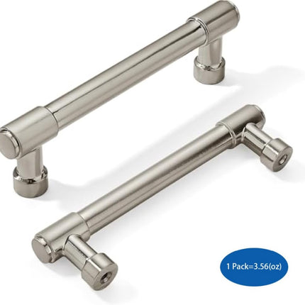 khtumeware 6 Pack 3-3/4 Inch(96mm) Brushed Nickel Cabinet Pulls Cabinet Handles Kitchen Cabinet Hardware for Cupboard Drawer Pulls Dresser Handle