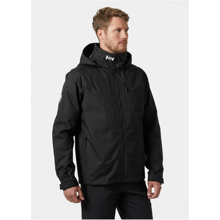 Helly Hansen Men's Crew Hooded Midlayer Jacket 2, Black, M