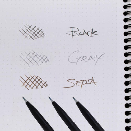 Pentel Arts Sign Pen Brush, Gray Pigment Ink, 1 Pack