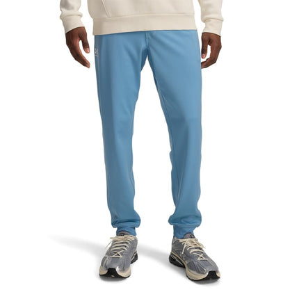 Under Armour Mens Sportstyle Tricot Jogger, (418) Blue Smoke / / White, Medium