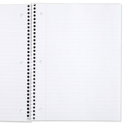 Mead Spiral Notebook, 6 Pack, 1 Compartment, Wide Ruled Paper, 7.8 x 10.5 Inch, 70 Sheets Per Notebook, Colour Varies (73063)