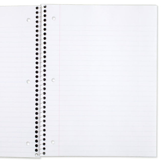 Mead Spiral Notebook, 6 Pack, 1 Compartment, Wide Ruled Paper, 7.8 x 10.5 Inch, 70 Sheets Per Notebook, Colour Varies (73063)