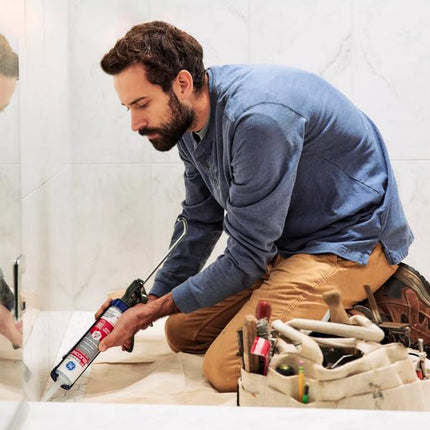 GE Silicone I Tub & Tile Silicone Caulk, 10.1 Oz. Tube, Clear, GE612