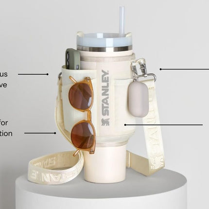 STANLEY Quencher Carry-All de 40 oz para todo el día | Bolso cruzado con bolsillo para el teléfono, tarjetero y correa desmontable