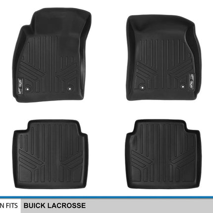MAXLINER Floor Mats 2 Row Liner Set Black for 2010-2016 Buick Lacrosse