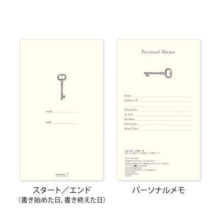 Midori 12851006A Diary, For 5 Years, Doors, Red, With Buffer