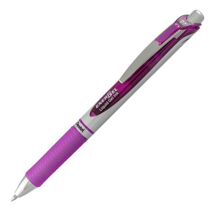 Bolígrafos de gel Pentel EnerGel Deluxe RTX, punta metálica de 0.7 mm, tinta violeta, (BL77BP3V) de Pentel