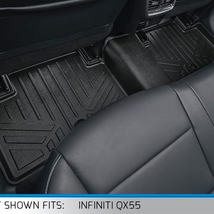 SMARTLINER Tapis de Sol Noir toutes Saisons sur Mesure pour 2 Rangées, Compatible avec Infiniti QX55 2022-2023 / Infiniti QX50 2019-2020