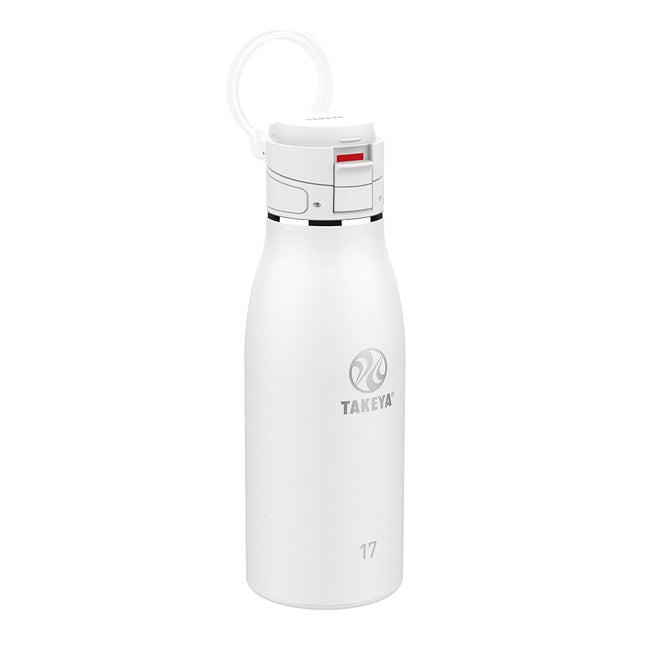 Takeya Traveler Insulated Travel Mug, Leak Proof Lid, BPA Free, 17 oz, Arctic