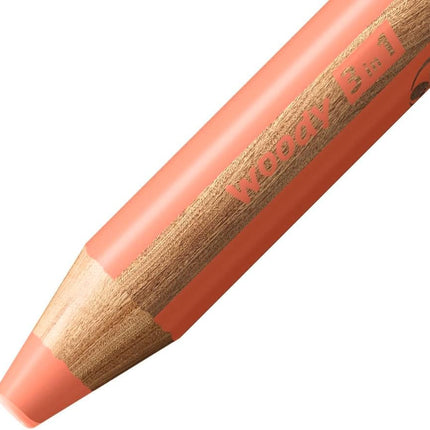 STABILO Multi-Talented Pencil woody 3 in 1 - Pack of 6 - Assorted Pastel Colors with Sharpener