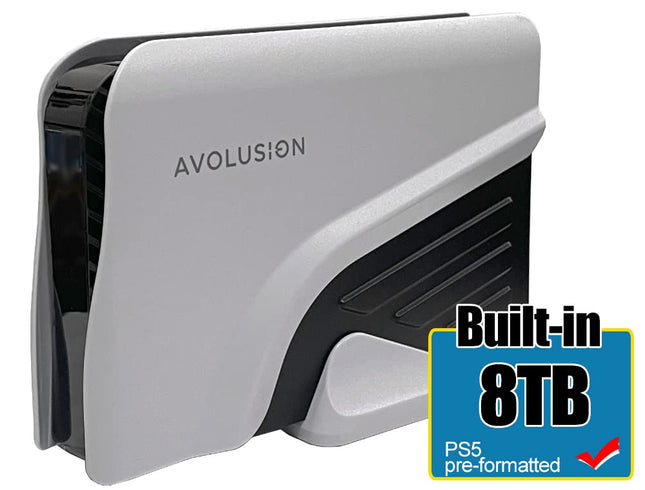 Disco duro externo para juegos Avolusion PRO-Z Series 8TB USB 3.0 para consola de juegos PS5 (blanco) (renovado)