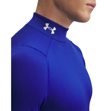 Under Armour Men's ColdGear Fitted Mock, (400) Royal / / White, XL