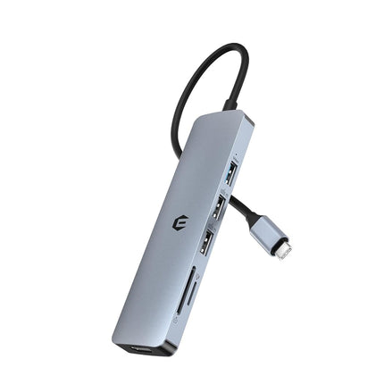 oditton 6 in 1 USB C HUB, USB C Adapter, USB 3.0, 4K HDMI, Dual USB 2.0 Ports, SD/TF Card Reader, Docking Station Compatible with Mac Pro/Air and More