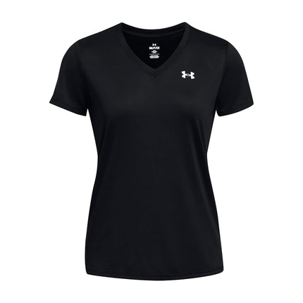 Under Armour Womens Tech Solid V-Neck T-Shirt Black XL