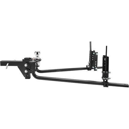 VEVOR Sway Control Weight Distribution Hitch, 1,500 lbs Capacity, Trailer Hitch Kit with 2-Inch Solid Steel Shank, 2-5/16 Inch Alloy Steel Ball, Powder-Coated Load Leveling, Black